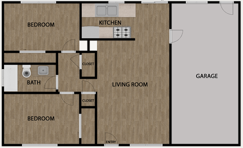 2BD 1BA with Garage at Casa Sol Apartments, Imperial Beach, CA
